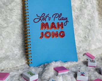 Let’s Play Mah Jong - bedazzled mahjong notebook