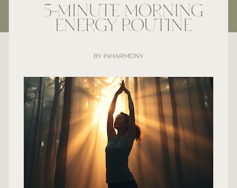 5-Minute Morning Energy Routine – Qi Gong Printable PDF for Daily Breathwork, Mindfulness & Self-Care