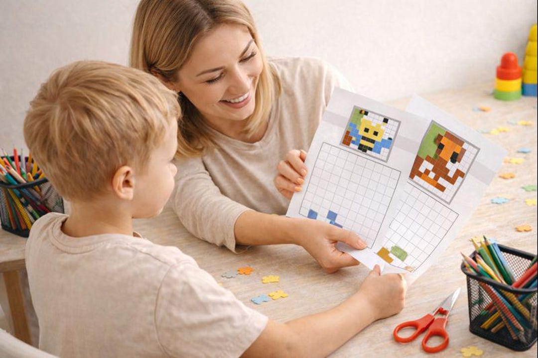 Grid Drawing for Kids | Fine Motor & Prewriting Skills Printable for ...