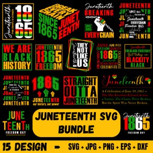 Lot Juneteenth Svg, mois de l'histoire des Noirs, Juneteenth 1865 Svg, Juneteenth Svg, Juneteenth depuis 1865 Svg, nous sommes l'histoire des Noirs, fichiers coupés