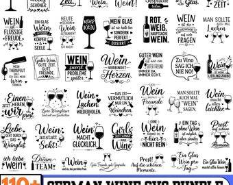 Mega SVG-bundel met Duitse wijnspreuken: Alcohol, Bier, Aperol-ontwerpen (digitale download)