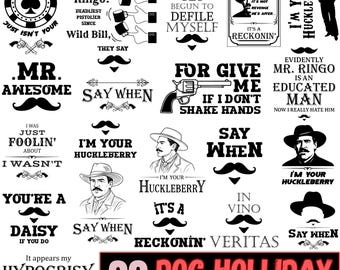 Ensemble Doc Holliday SVG : motifs de pierres tombales (téléchargement numérique)