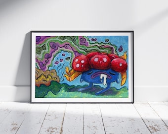 Gloom Oil Pastel Illustration – 11x17 Gloss Print PKM Art