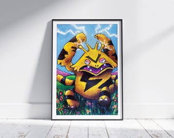 1.21 Gigawatts! Pastel Illustration 11"x14" print on 100lb gloss cover PKM Art