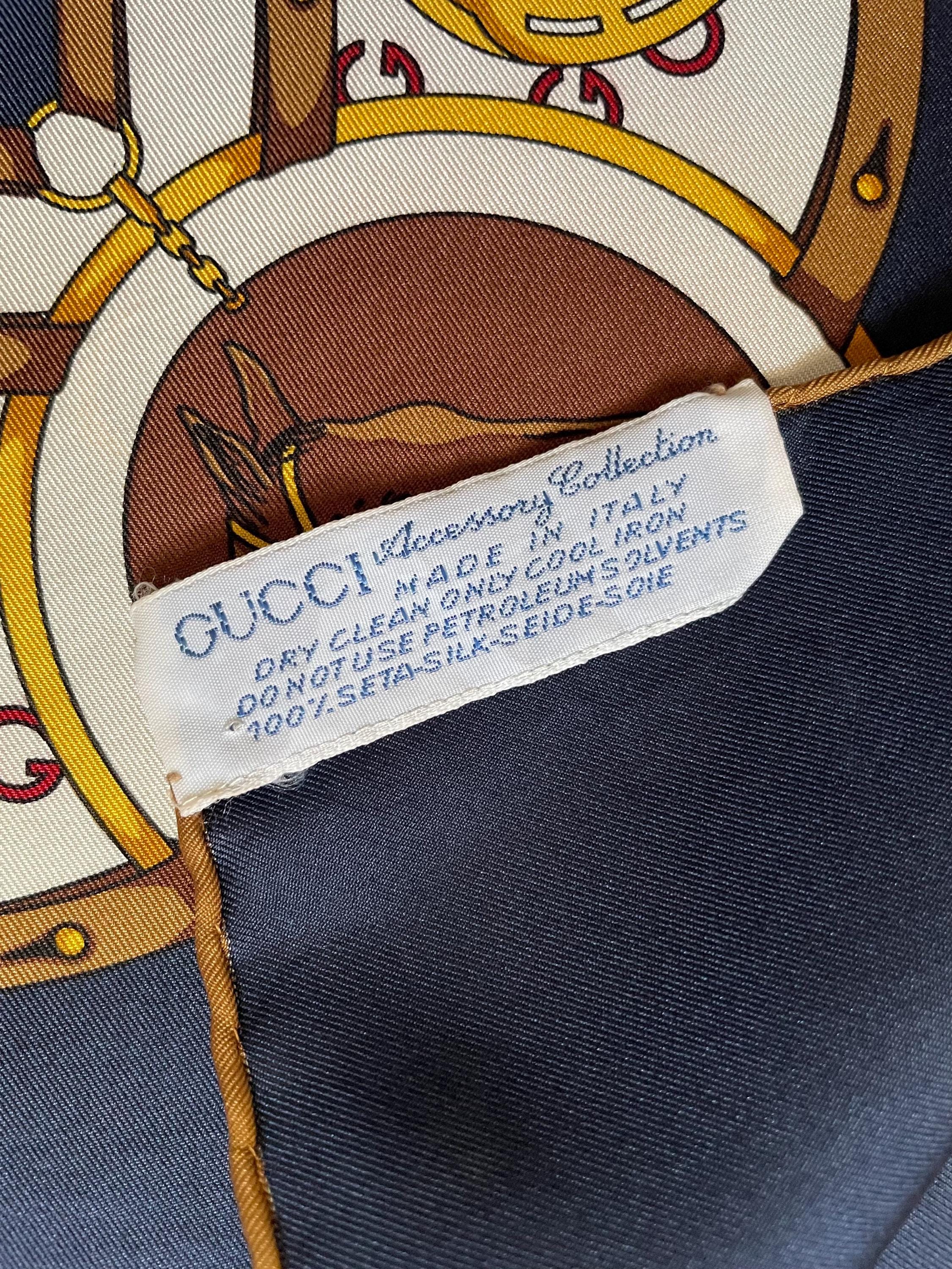 Vintage Gucci Accessory Collection Silk Scarf Vintage Headscarf