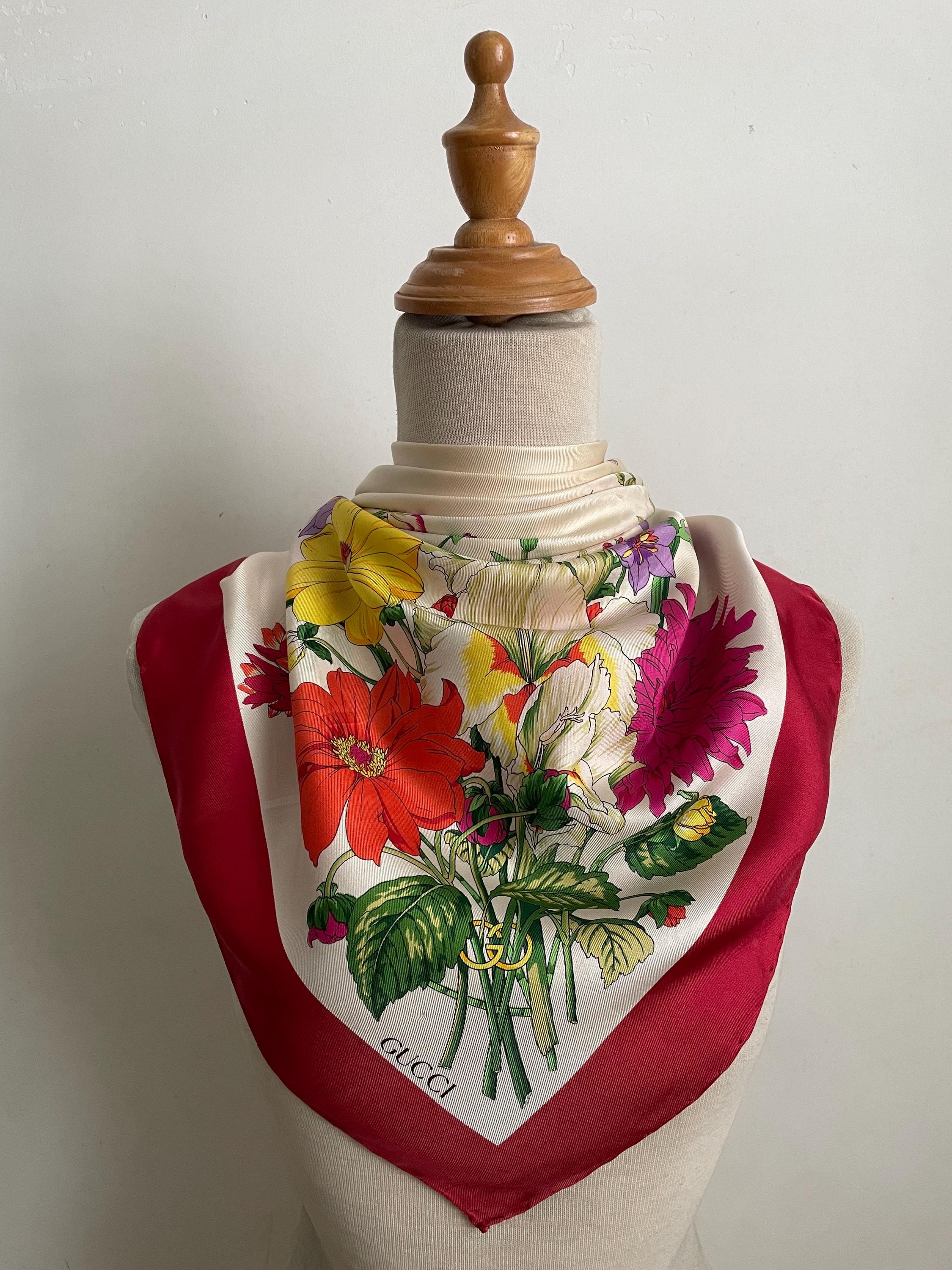 Gucci Floral Scarf - Etsy