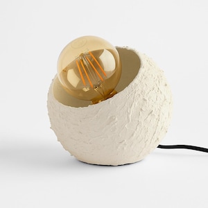 Handmade Travertine Bedside Lamp: Nordic Modern Minimalist Decor