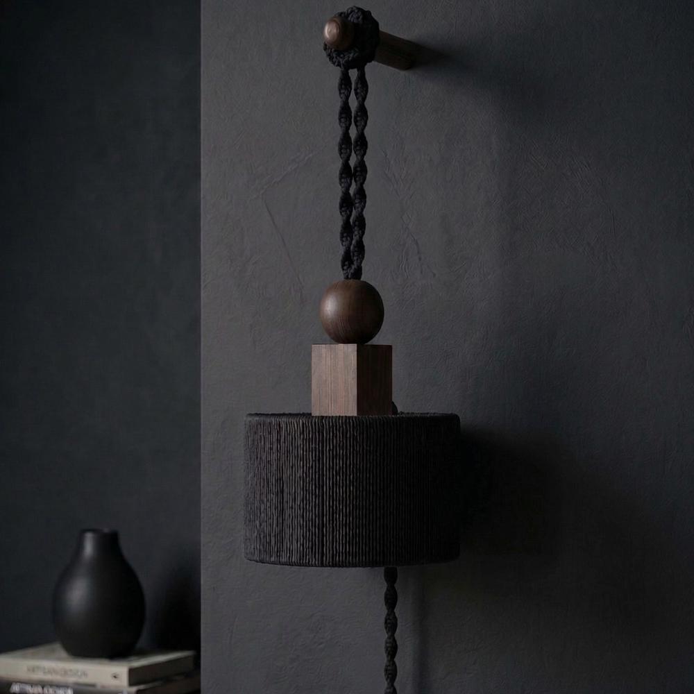 Custom Rope Pendant Light Handmade Woven Rope Plug-in Pendant Light - Custom Color Rustic Lamp - Etsy
