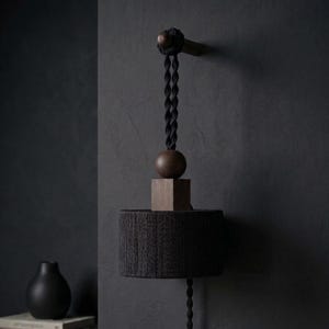 Plug-in Pendant Light , Handmade Woven Rope Shade , Custom Color Rustic Lamp
