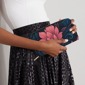 Cartera larga con correa para la muñeca: cartera de mano con cremallera para mujer, monedero de gran capacidad, organizador de viaje, regalo para ella, elegante cartera para el día a día.