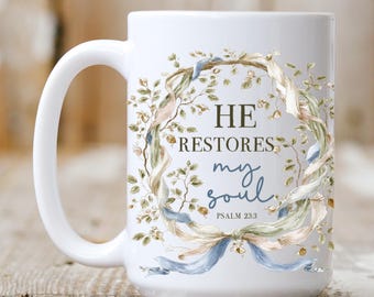Christian Coffee Mug, Christian Gifts, 15oz Ceramic Cup, Faith Based Tea Mug, Religious Christian Gift, Bible Verse Jesus Tea Cup