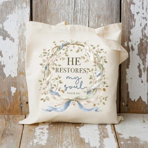 Christelijk cadeau, vintage draagtas met bloemenprint, cadeaus met Bijbeltekst, Jezus boekentas, christelijke cadeaus, cadeau voor religieuze moeder, kerktassen