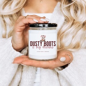 Custom Cowgirl Scented Soy Candle, Gift For Best Friend, Country Western Lover, Cowgirl Gift for Her, 9oz Choose Your Scent, Birthday Gift