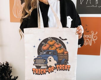 Borsa per dolcetti di Halloween: Borsa per caramelle in tela a forma di zucca fantasma