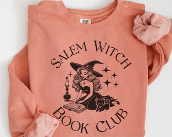 セイラム魔女読書クラブのスウェットシャツ：ヴィンテージピンナップ、レトロなハロウィン
