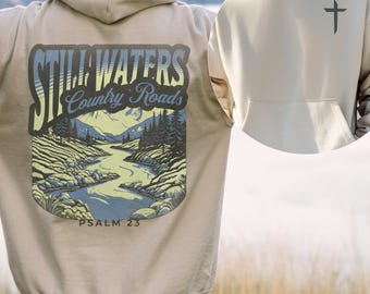 Christliche Hoodies der Männer, Stille Wasser christliche Hoodie Geschenk, Bibel-Vers Hoodies, Jesus Hoodie Geschenke, christliche Sweatshirt Gott