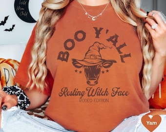 Halloween Cowgirl Shirt: Comfort Colors Spooky Western Tee