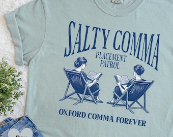 Salty Comma English Teacher T-shirt, Comfort Colors Teacher Shirt, Teacher Team Tshirt, School English Teacher Gifts, Back to School Tees