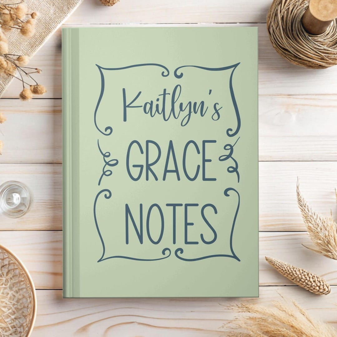 Grace Notes Personalized Prayer Journal, Custom Christian Notebook ...