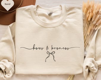 Bows and Broncos Sweatshirt: Western Cowgirl Style