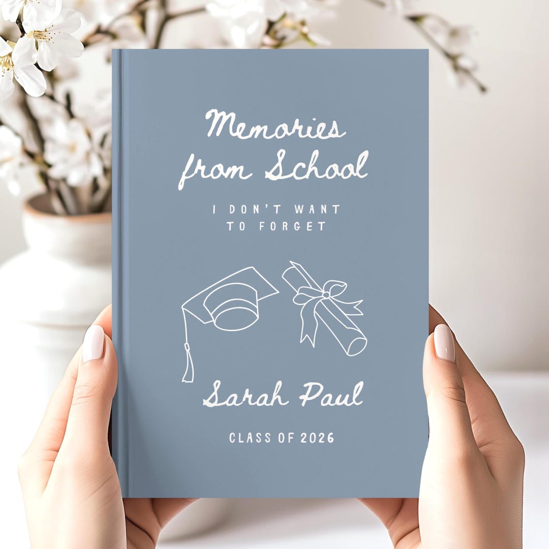 Graduation Message Book Personalized Graduation Memory Book, Senior Keepsake Journal, Class of ...