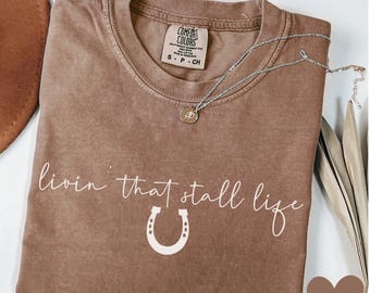 Farm Life Shirt, Comfort Colors Country Tshirt, Horse Cow Western Graphic Tee, Country T-Shirt Gifts, Barn Mom Gifts, Homestead Mama Shirts