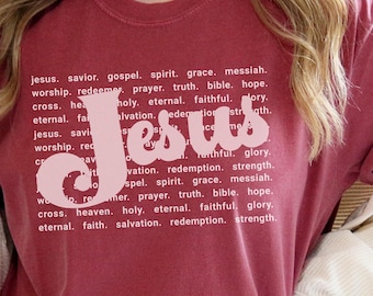 Women's Christian Shirt Jesus Lover Tee Comfort Colors T Shirt Bible Verse Gift Faith Based Gifts Religious Shirts