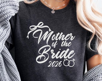 Camiseta personalizada para la madre de la novia, camiseta de boda personalizada para mamá, regalo para la madre de la novia, regalos para la fiesta nupcial de mamás.