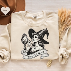That Sassy Witch Sweatshirt, Witchy Woman Shirt, Halloween Sweatshirt, Spooky Season Shirt for Her, Halloween Witch Gifts Witchcraft Sweater