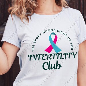 Club de Infertilidad PNG SVG, El deporte al que nadie se apunta, Archivo de corte, Descarga digital de "Guerrero de la FIV" para camiseta, taza, diseño de Cricut Awareness