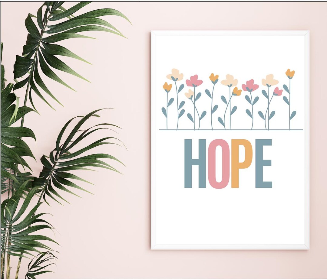 Hope SVG PNG, Minimalist Inspirational Cut File for T-shirt Mug Tote ...