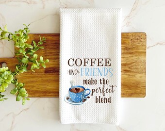 Coffee & Friends Kitchen Towel, Coffee Bar Decor