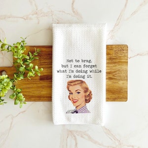 funny kitchen towel, waffle weave towel, cute kitchen towel, funny dish towel, Valentine day gift, cute dish towel