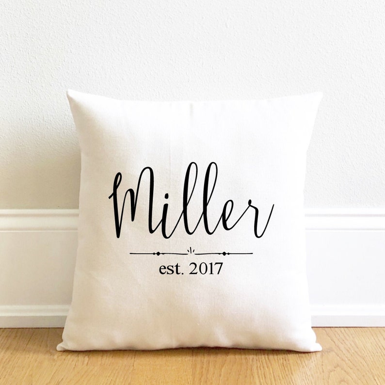 2nd Anniversary Gift Personalized Wedding Date Pillow Cover Etsy