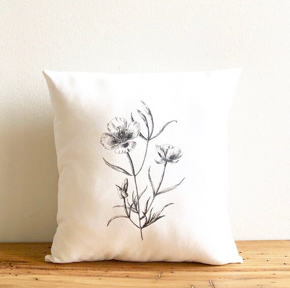 Spring Flower Pillow Cover