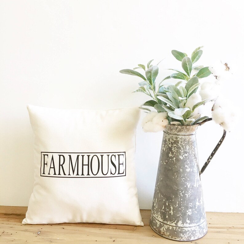 Farmhouse Pillow Cover Modern Farmhouse Decor Fixer Upper Etsy