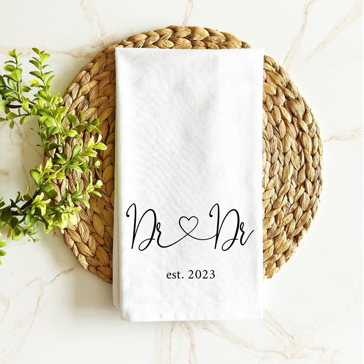Dr. and Dr. Towel, Personalized Tea Towel, Custom Tea Towel, Wedding Gift for Newlyweds, Bridal Shower Gift, Wedding Gift - Etsy