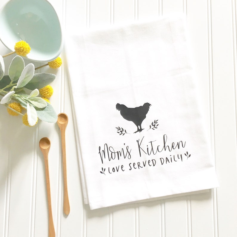Mother's Day Gift Tea Towel Mom's Kitchen Towel Gift Etsy
