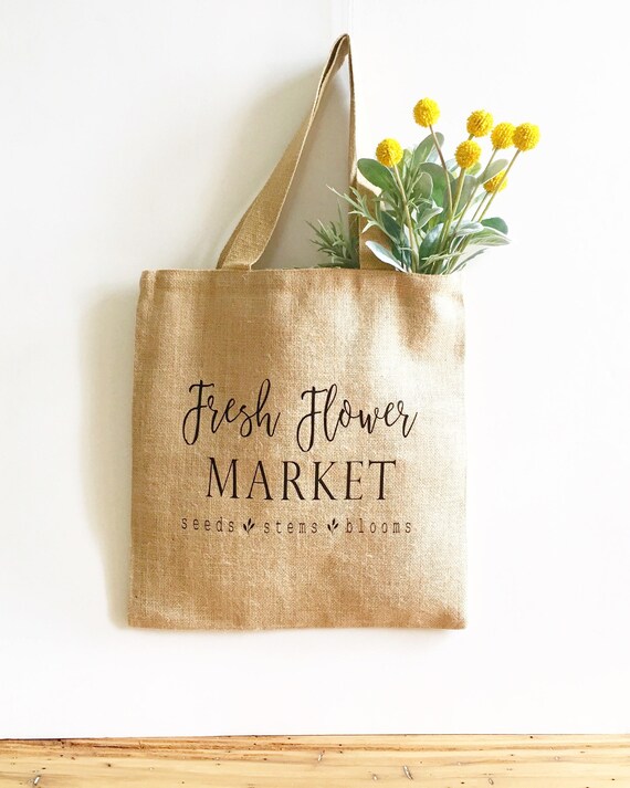 hostess housewarming grocery shopping birthday present fathers embroidered gift Farmers Market Tote Bag Reusable Recycle mothers day