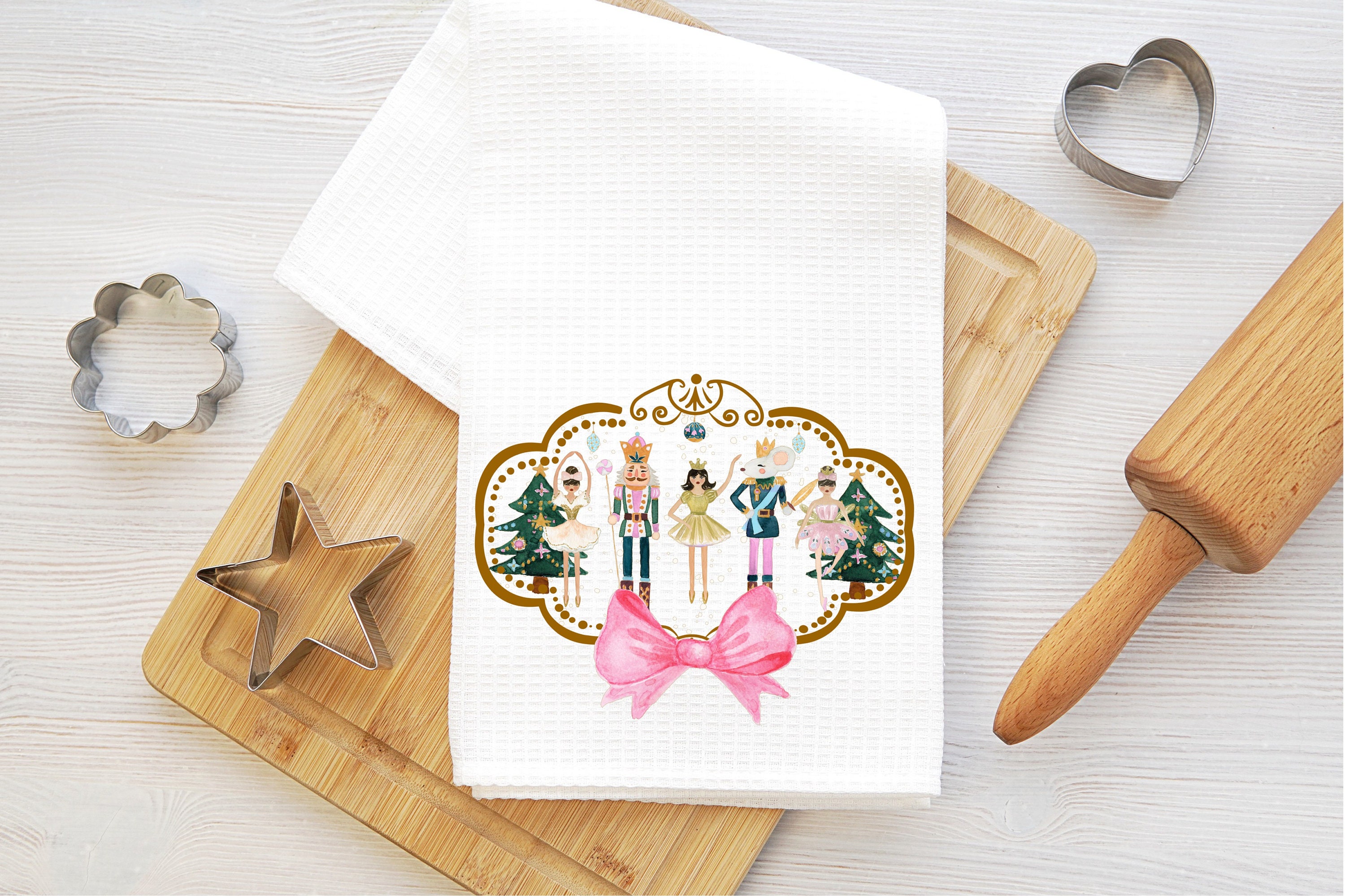 Christmas Nutcracker Kitchen Dish Tea Towels, 3 pc Set - Nutty or