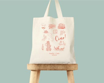 Ciao Italian Wedding Tote Bag, Destination Wedding Favor