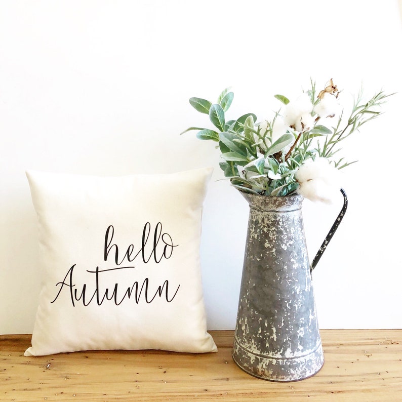 hello autumn pillow cover farmhouse pillow cover fall pillow image 4