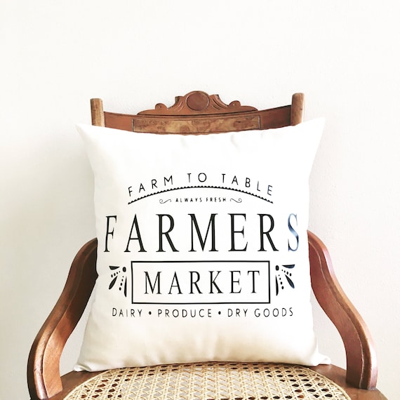 Farmers market pillow cover Joanna Fresh flower market pillow cover
