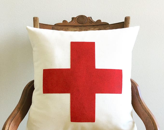 Swiss Cross Throw Pillow Cover Rustic Decor Natural Etsy