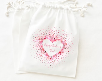 Valentine's Day favor bag Valentine gifts Galentine's Day gift bag drawstring party favor bag Valentine party favor