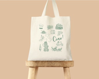 Ciao Italian Wedding Tote Bag, Destination Wedding Favor
