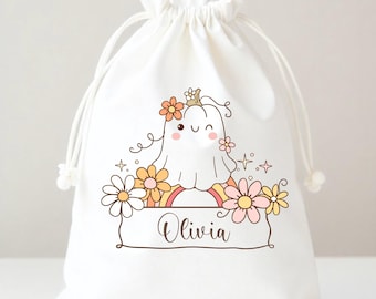 Personalized Halloween Treat Bag: Custom Drawstring Candy Bag