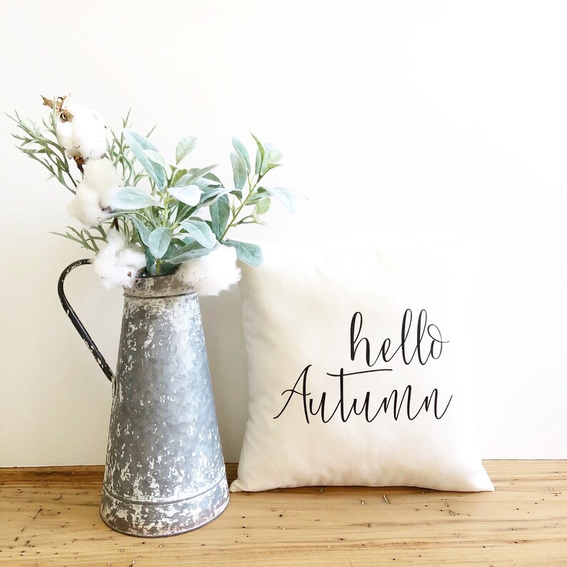 hello autumn pillow cover farmhouse pillow cover fall pillow image 3