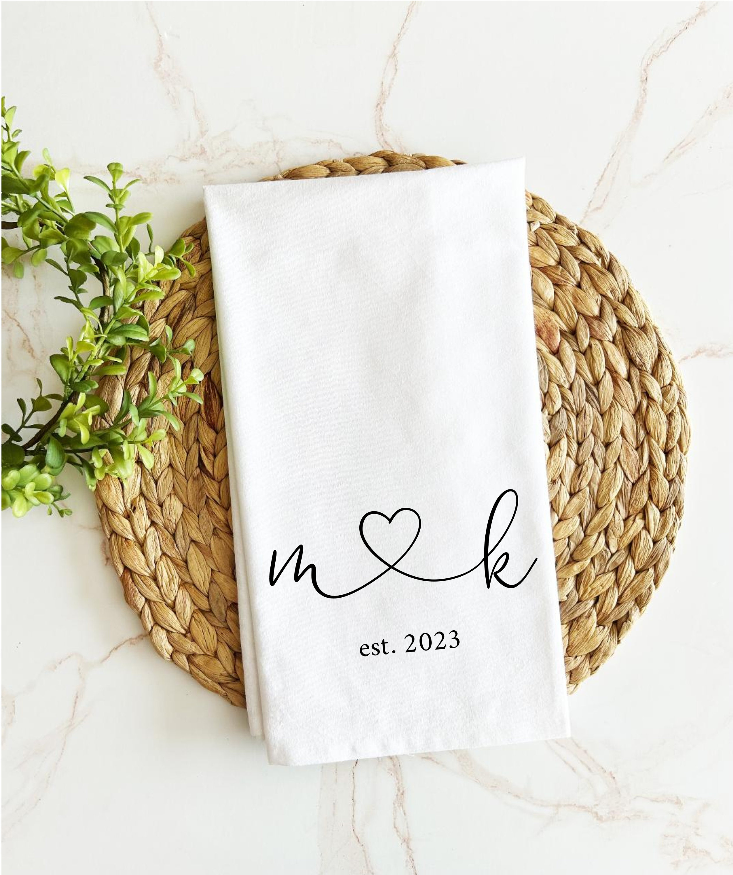 Personalised Linen Tea Towels Bulk Custom Tea Towel