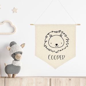 custom pennant, custom name banner, baby room decor, kids room decor, personalized name wall banner, canvas banner, name banner